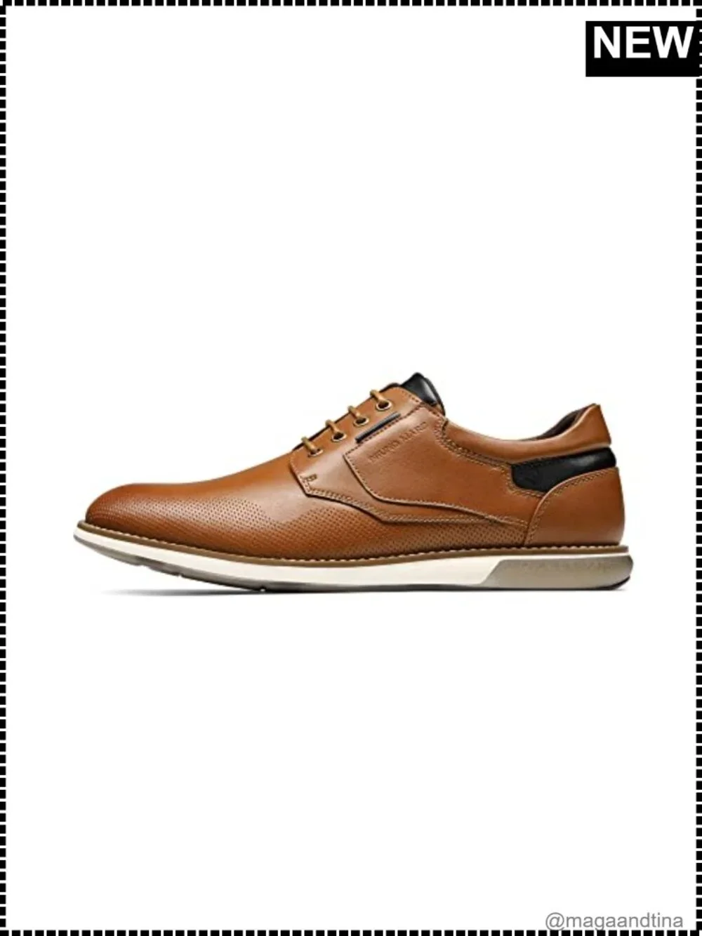 Men's Faux Leather Dress Oxfords Casual Derby Sneakers Breathable